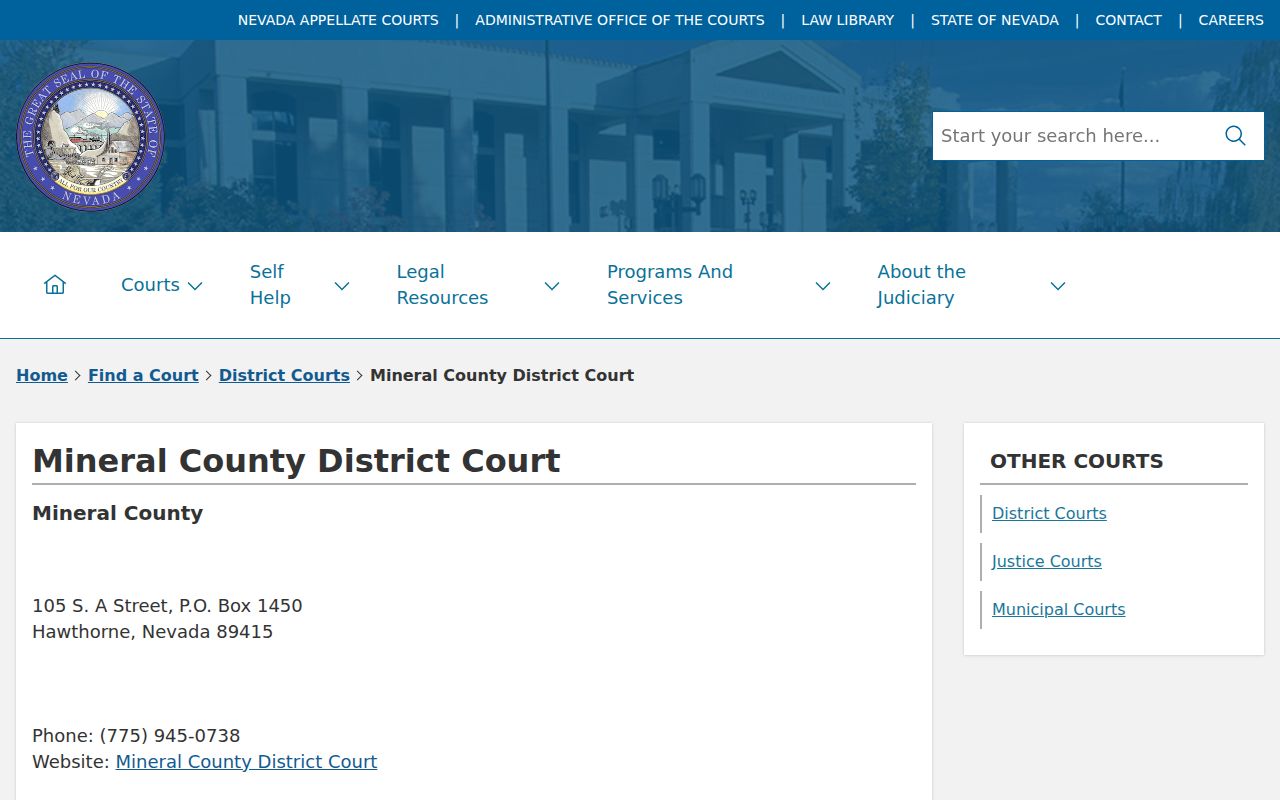 Mineral County warrant lookup District Court contact